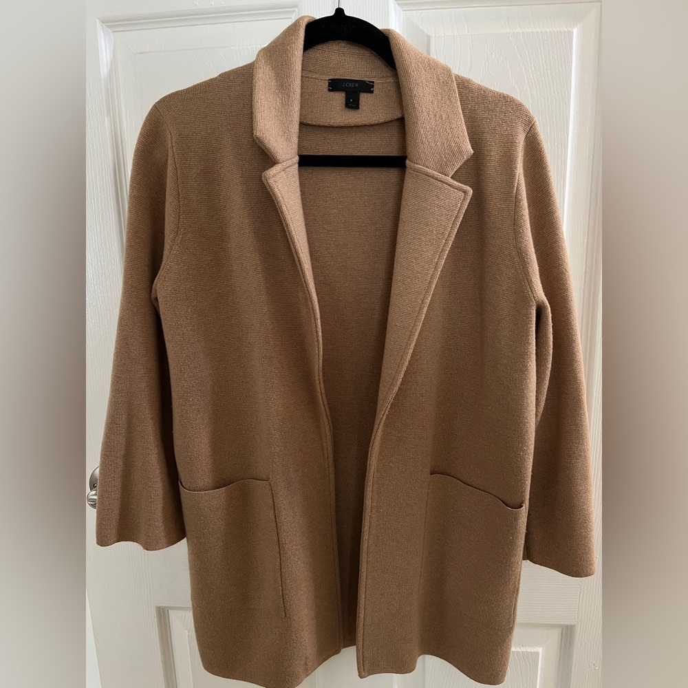 Jcrew Open Front Cardigan Knit Blazer